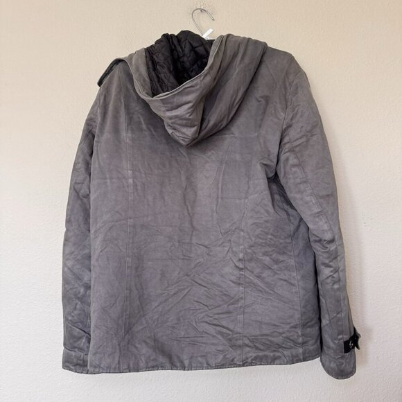 Armani Exchange Padded Bomber Jacket S Gray coat outerwear puffer - Picture 8 of 10